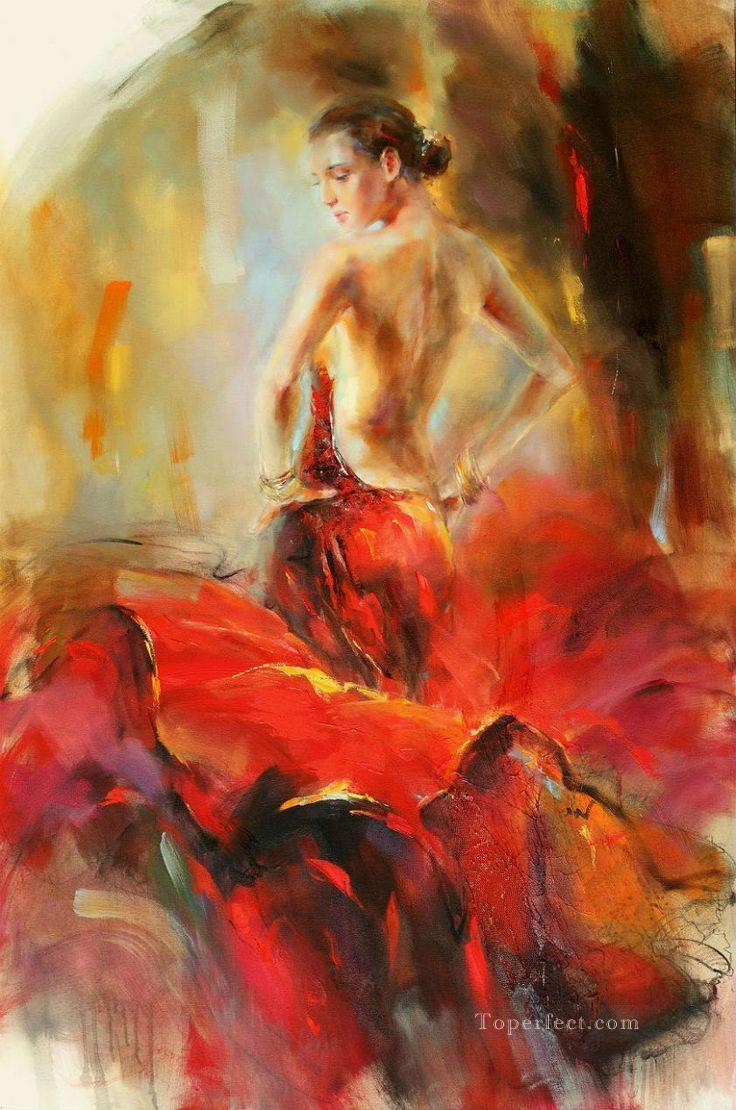 Beautiful Girl Dancer AR 08 Impressionist Oil Paintings